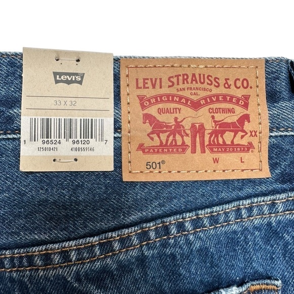 Levi's Premium 501 Original Fit Women's Jeans | Distressed | Button Fly | 33/32 - Picture 6 of 10
